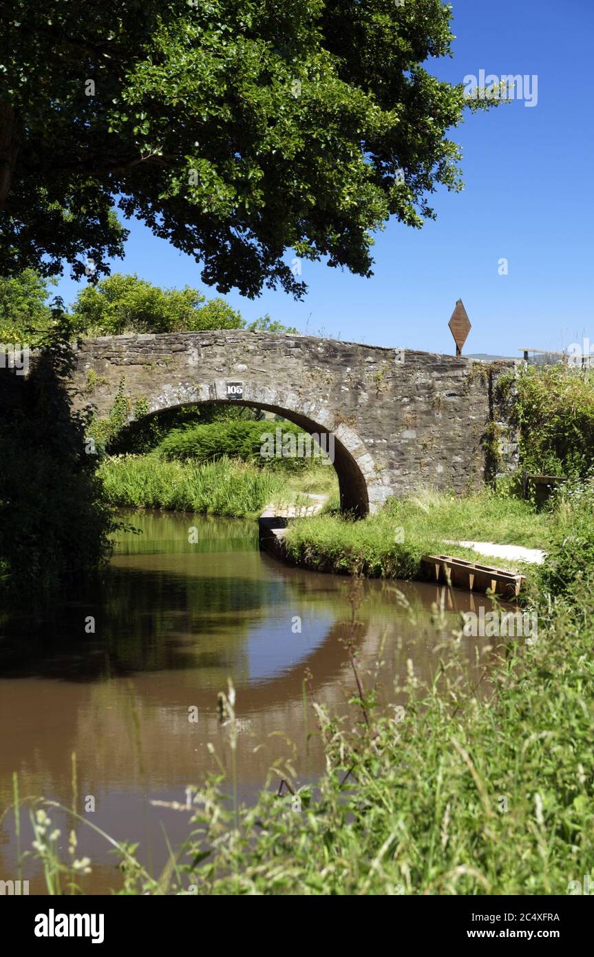Abergavenny and Brecon Canal, Llangattock near Abergavenny, Wales, UK. Stock Photo