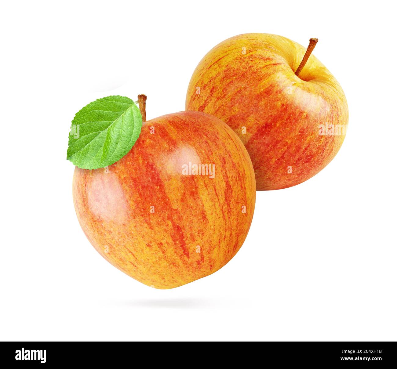 red apples isolated on white background with clipping path Stock Photo