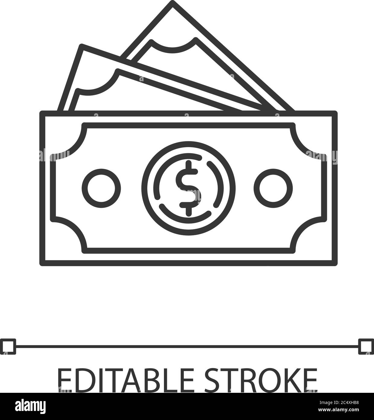 Dollar banknotes linear icon Stock Vector Image & Art - Alamy