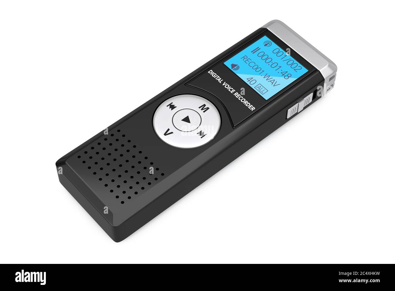 Journalist Digital Voice Recorder or Dictaphone on a white background