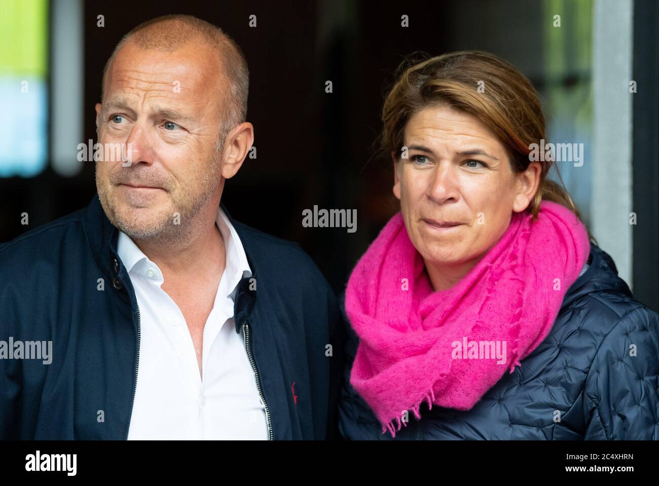 29 June 2020, Bavaria, Weßling: Heino Ferch, actor, and his wife Marie-Jeanette recorded at a press event at Circus Krone Farm. Photo: Sven Hoppe/dpa Stock Photo