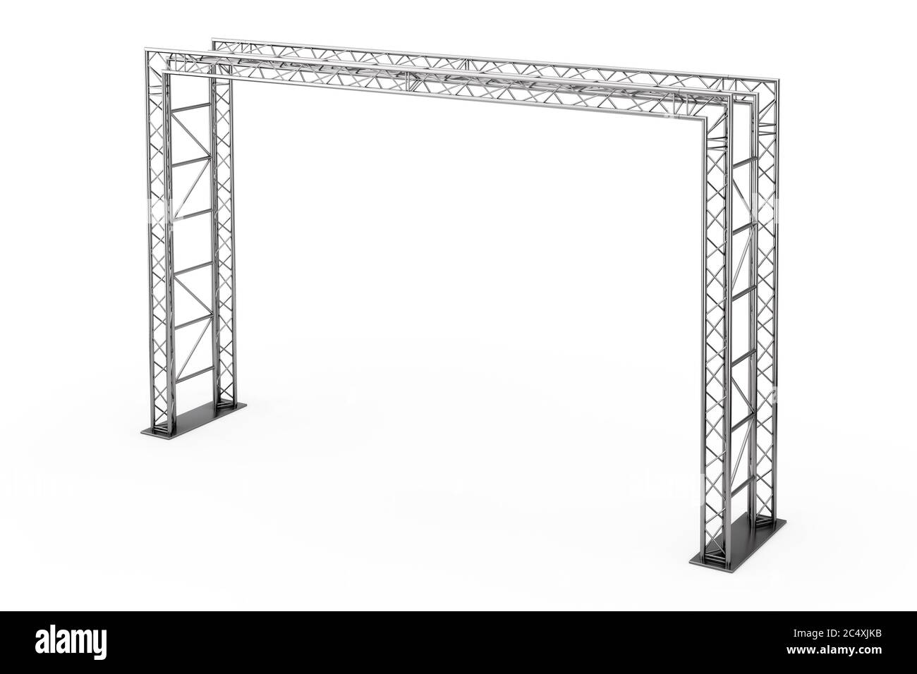 Metal Truss Construction on a white background. 3d Rendering Stock ...