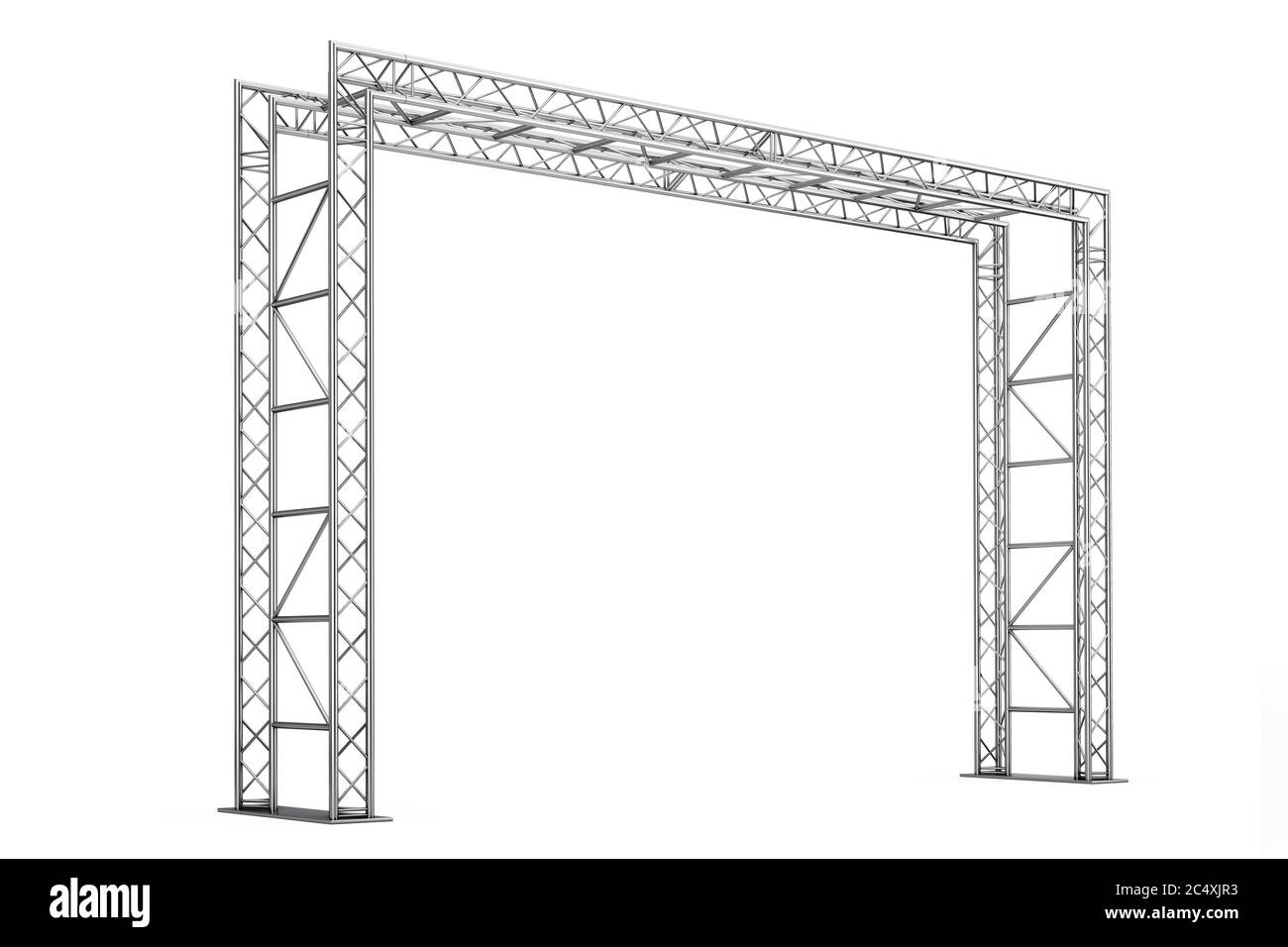 Metal Truss Construction on a white background. 3d Rendering Stock ...