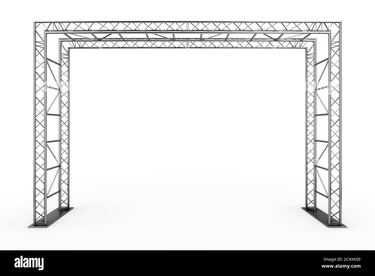 Metal Truss Construction on a white background. 3d Rendering Stock ...