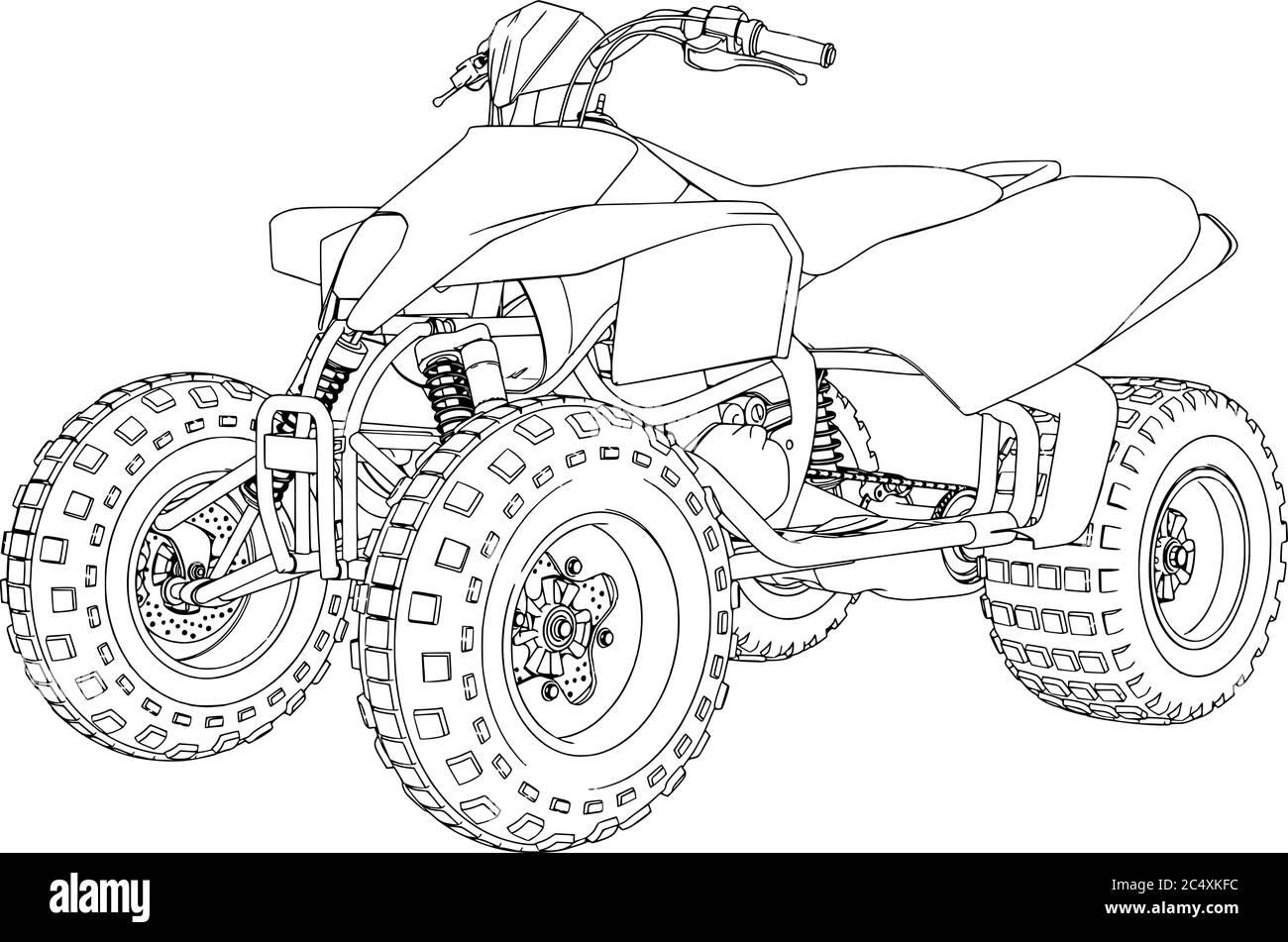 quad sketch vector on a white background Stock Vector Image & Art - Alamy