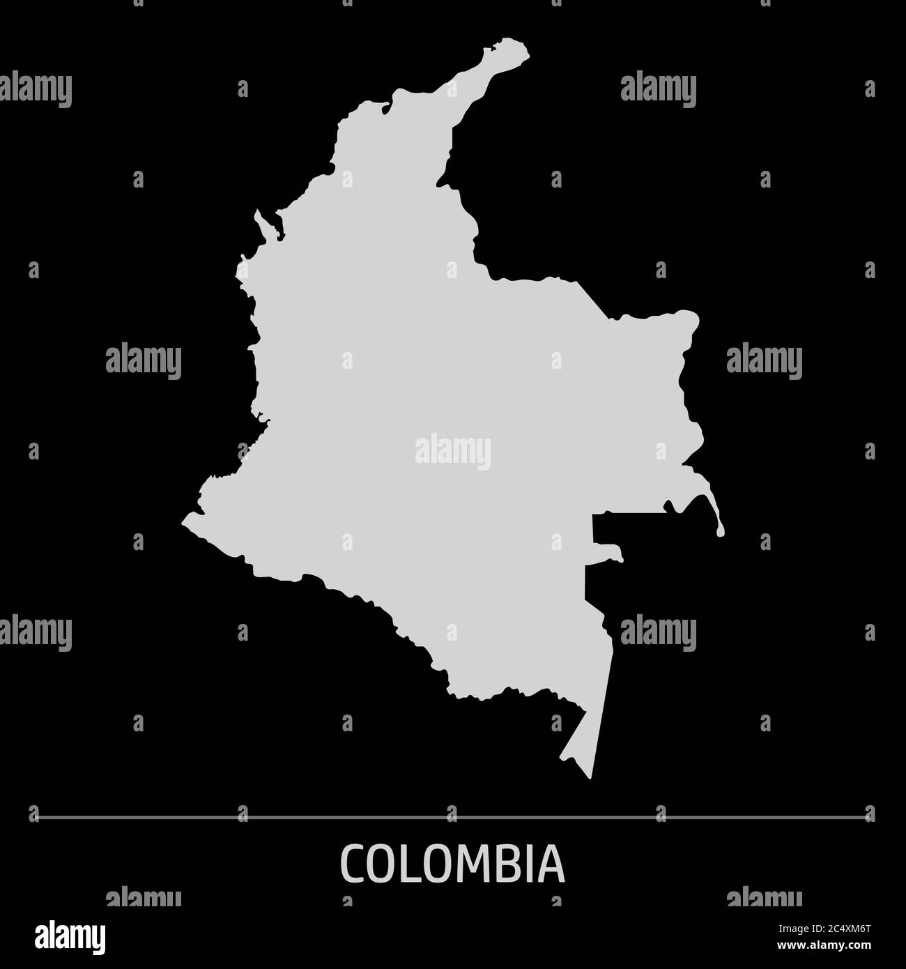 Colombia map icon Stock Vector