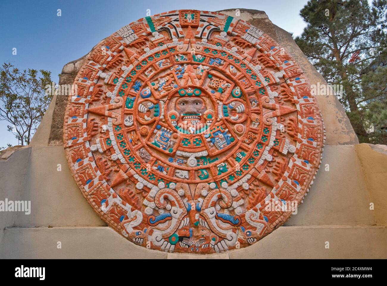 Aztec Calendar Replica In El Paso Texas Usa Stock Photo Alamy