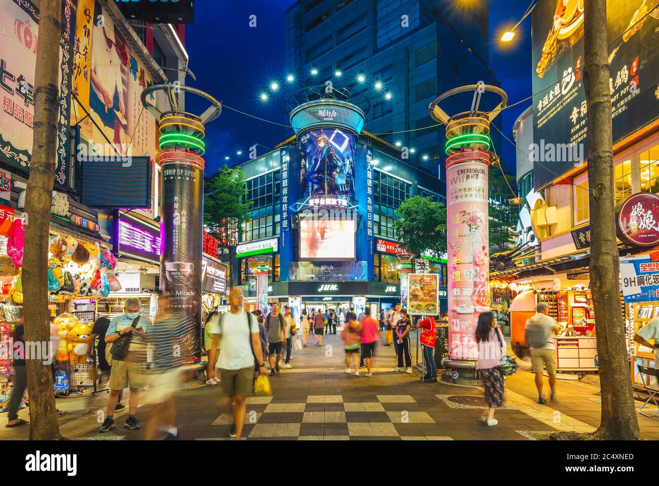 Taipei, Taiwan - June 29, 2020: ximending district, one of the most popular tourist destination in taipei , also called 'Harajuku of Taipei' and the ' Stock Photo