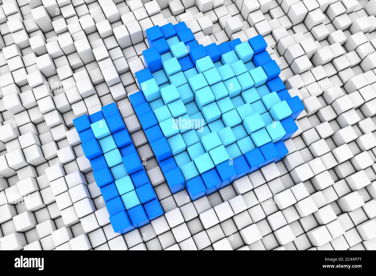 Pixelated thumb up icon hi-res stock photography and images - Alamy