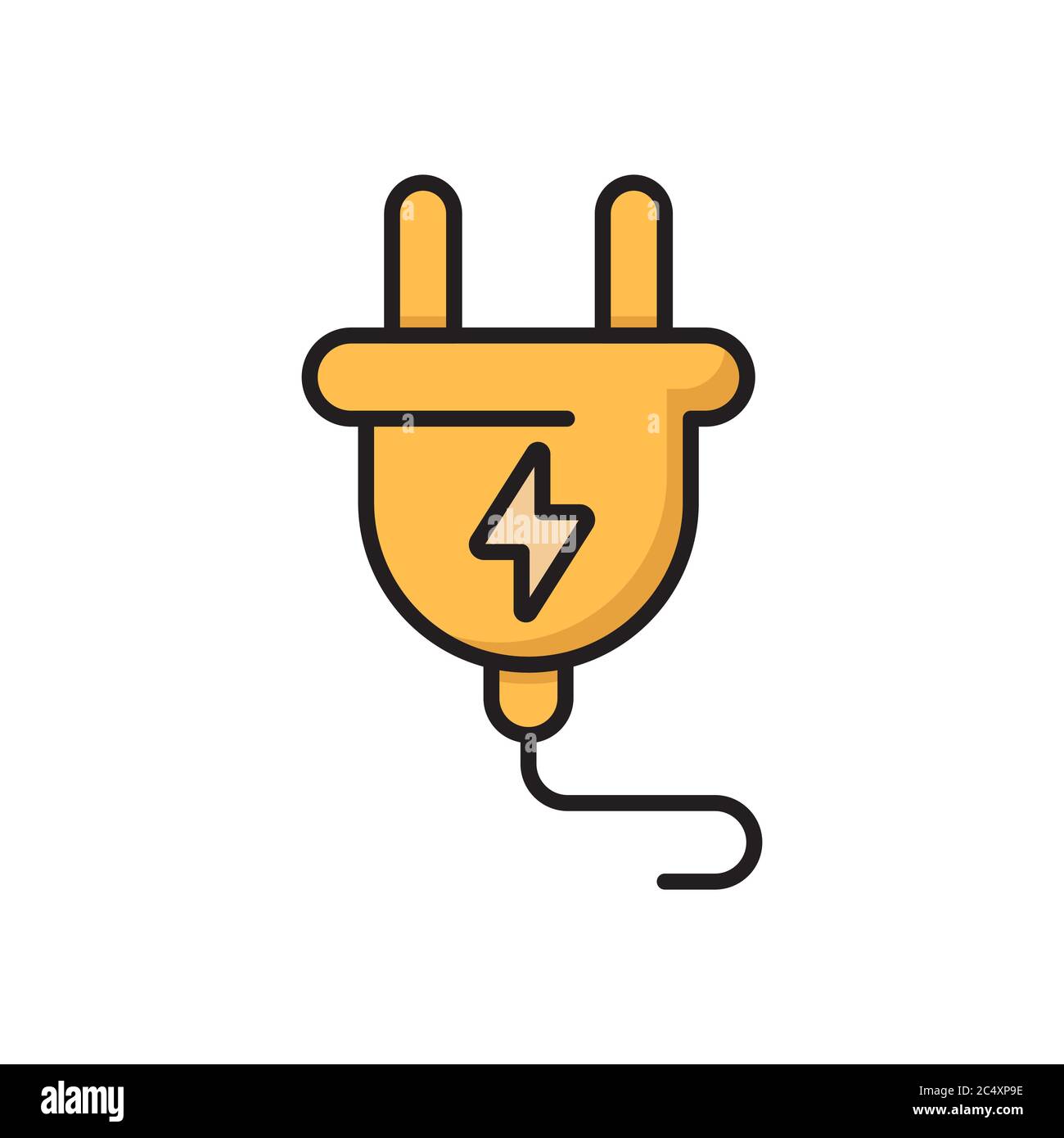Problem electric insurance vector icon symbol isolated on white background Stock Vector