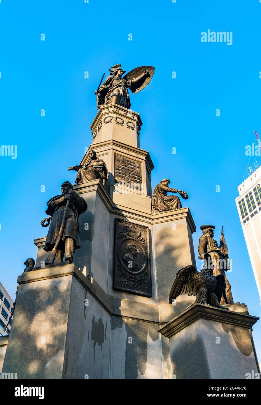 Soldiers and Sailors Monument in Detroit, Michigan Stock Photo