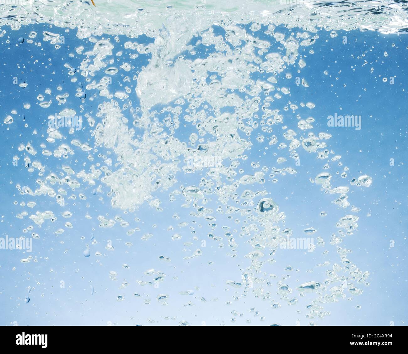 Bubble after putting water in a glass tank Stock Photo Alamy