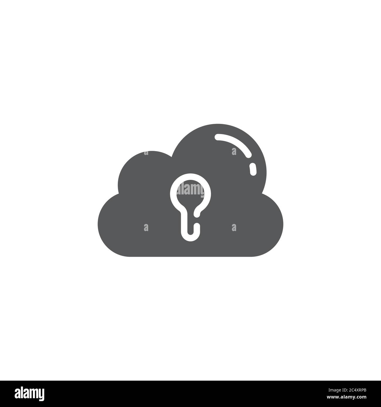 Privacy cloud storage vector icon symbol isolated on white background ...