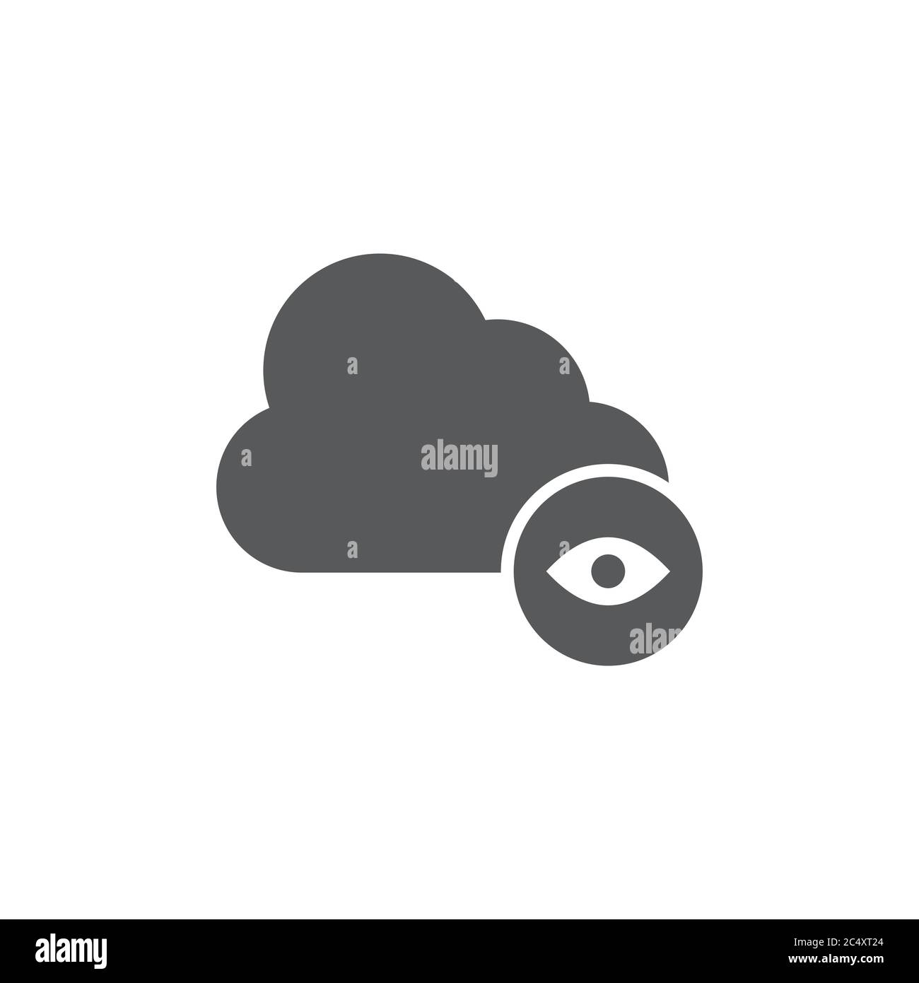 Privacy cloud storage vector icon symbol isolated on white background ...