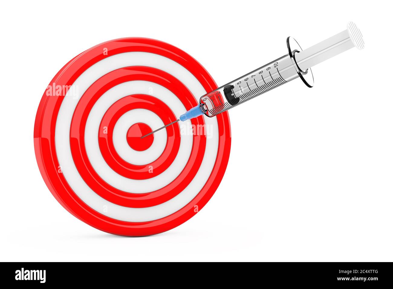 Syringe and Target on a white background. 3d Rendering Stock Photo Alamy