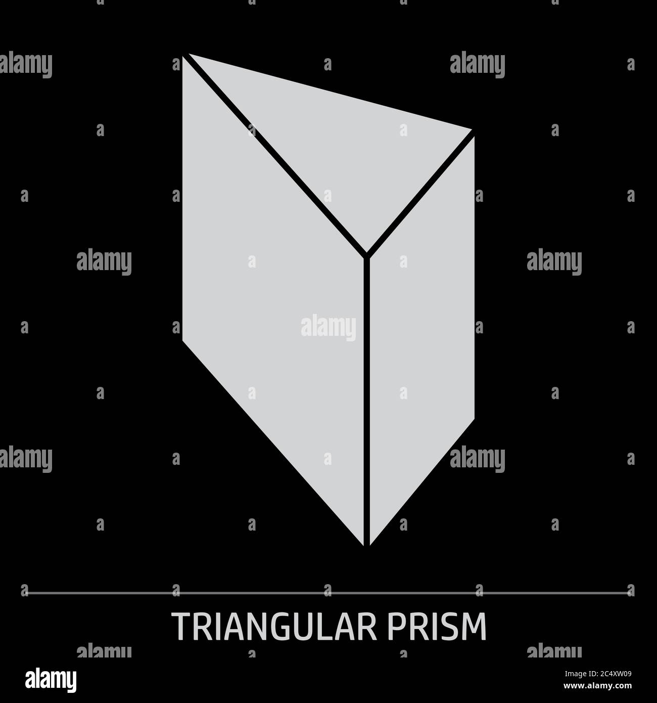 prism outlined vector icon. Modern simple isolated sign. Pixel