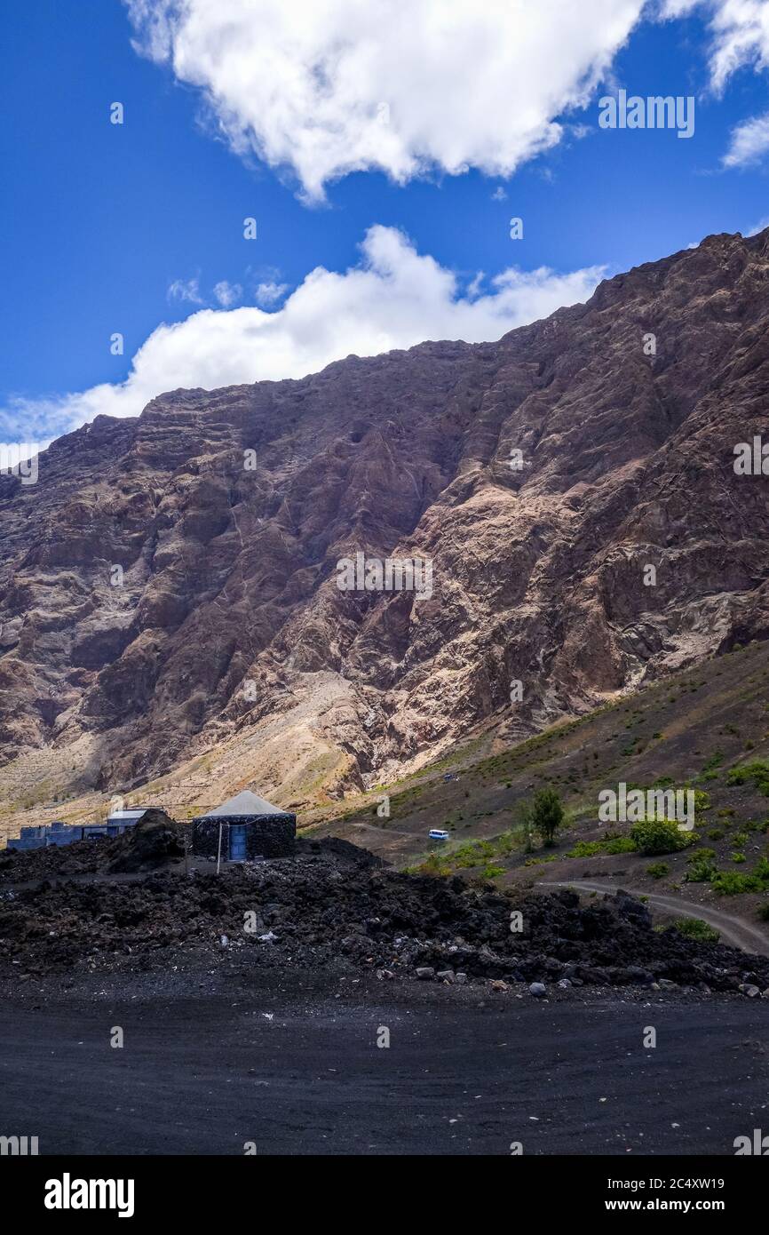 Cha das Caldeiras and Pico do Fogo in Cape Verde, Africa Stock Photo ...
