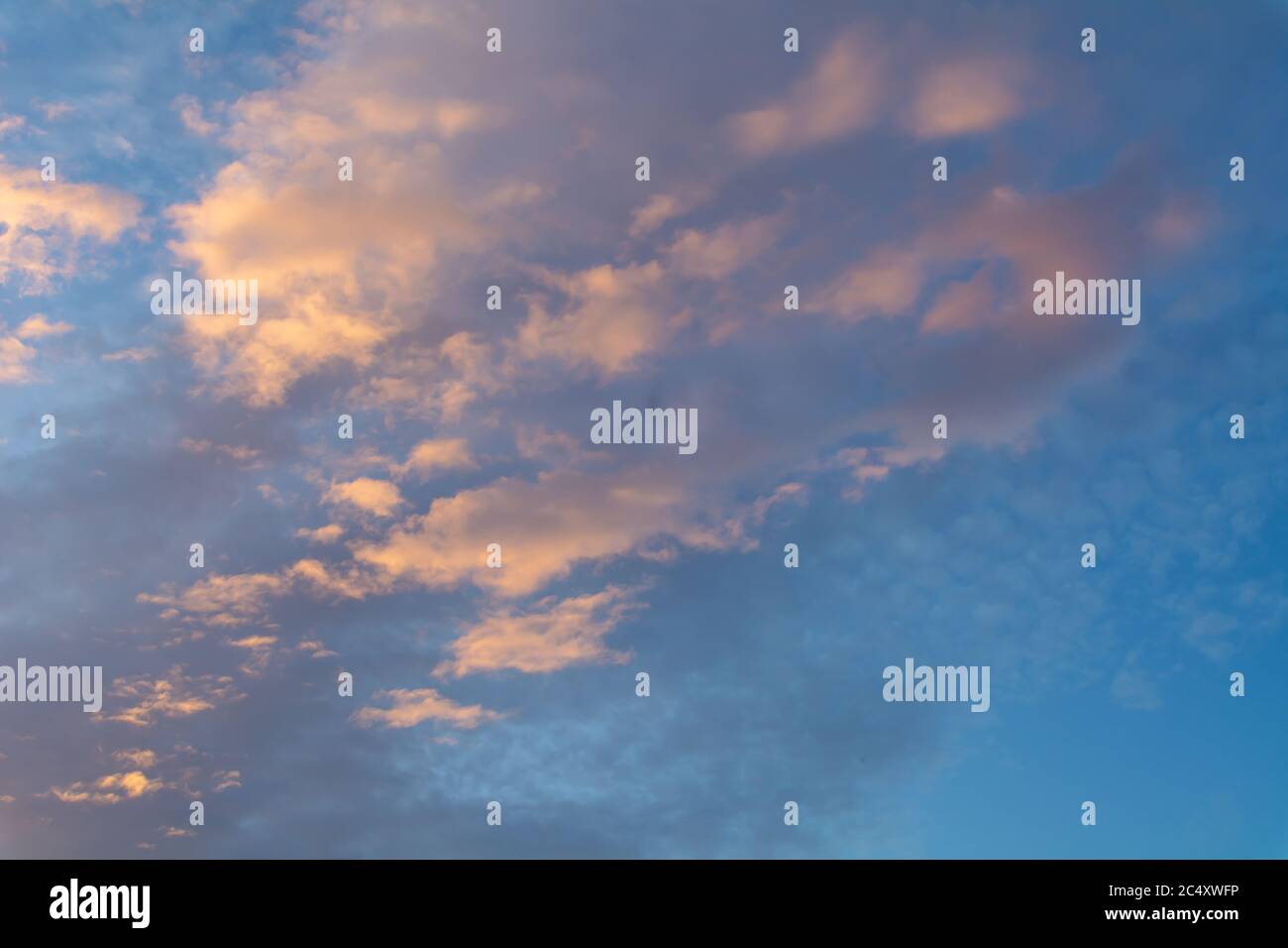 Colorful sunset with clouds. Stock Photo