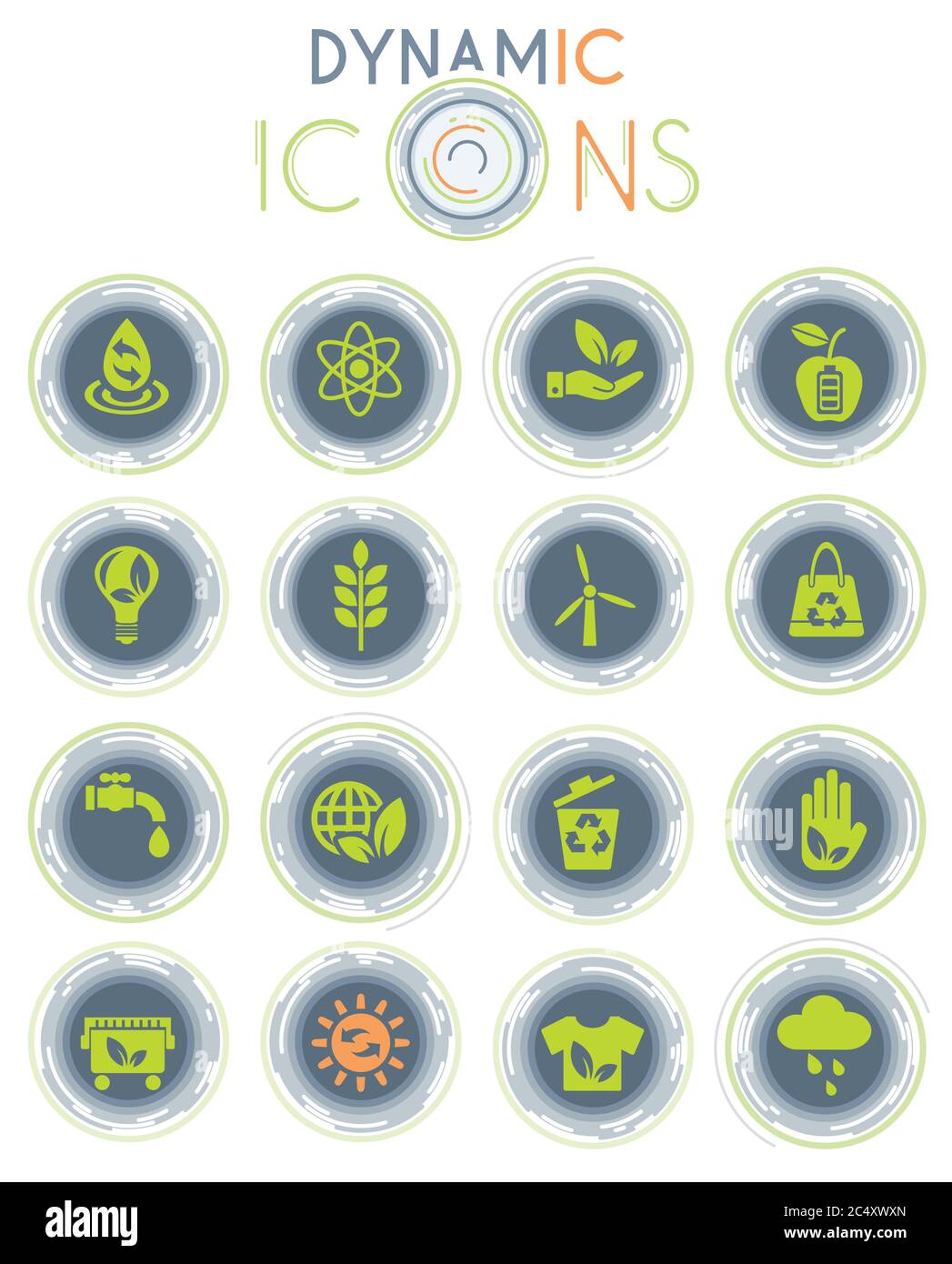 alternative energy dynamic icons Stock Vector Image & Art - Alamy