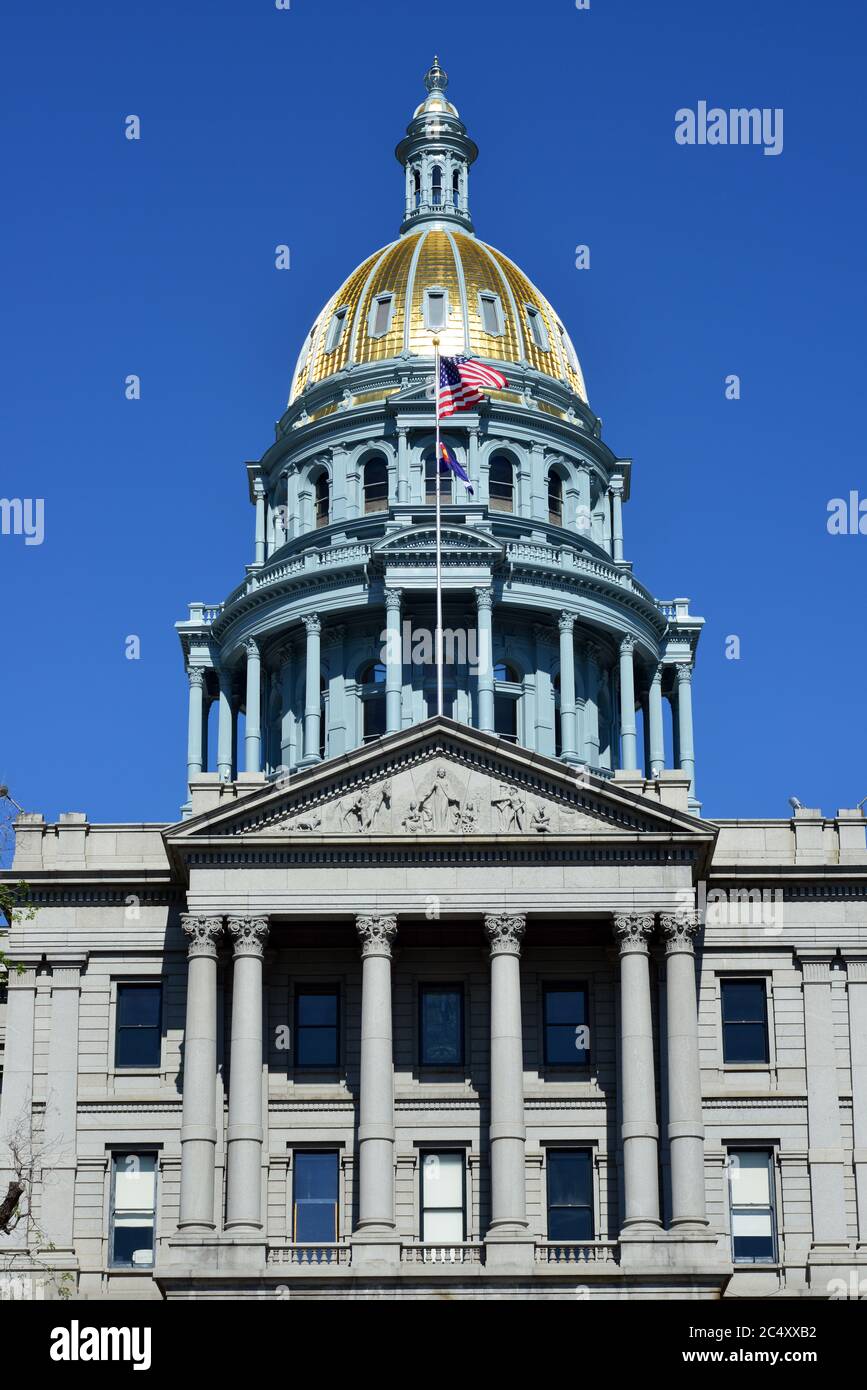 Colorado State Capitol, Denver, Colorado, USA, on a sunny day in June Stock Photo