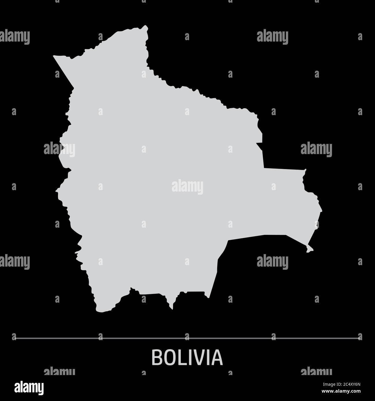 Bolivia map icon Stock Vector