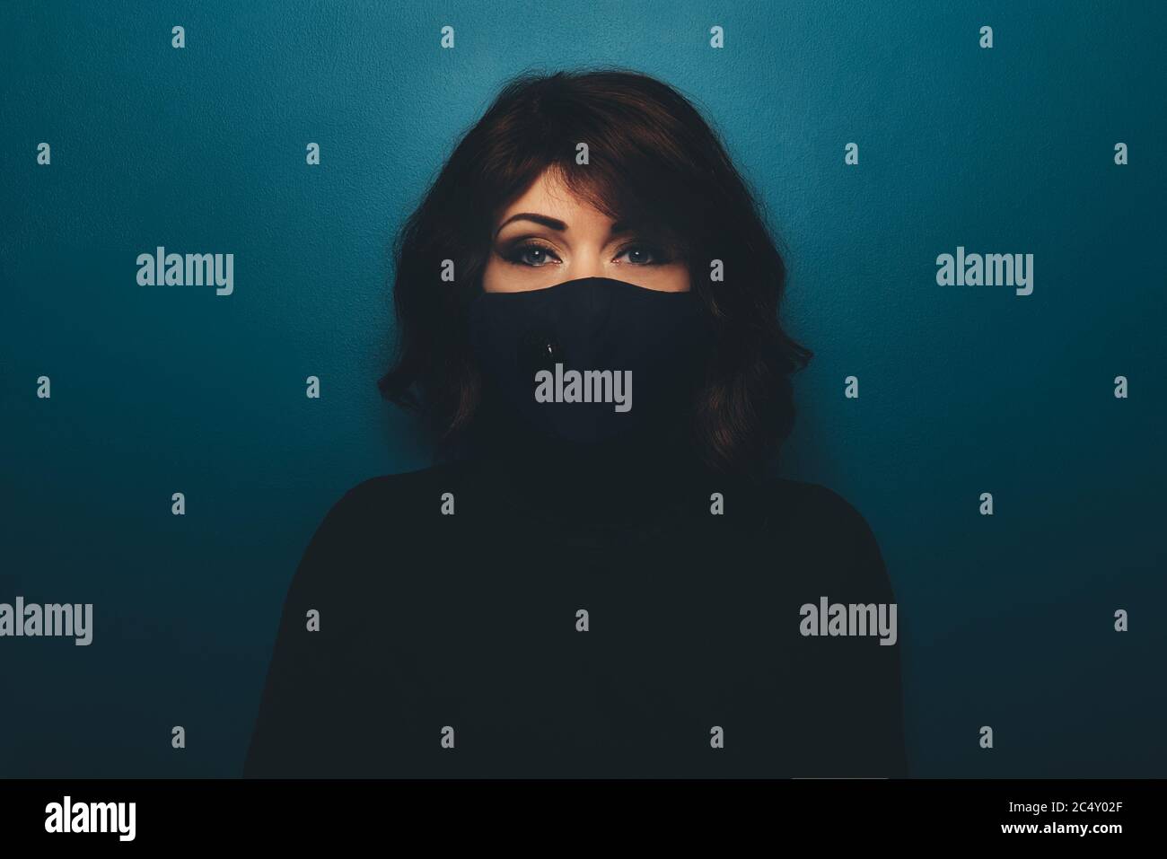 Young female wear face mask hi-res stock photography and images - Alamy