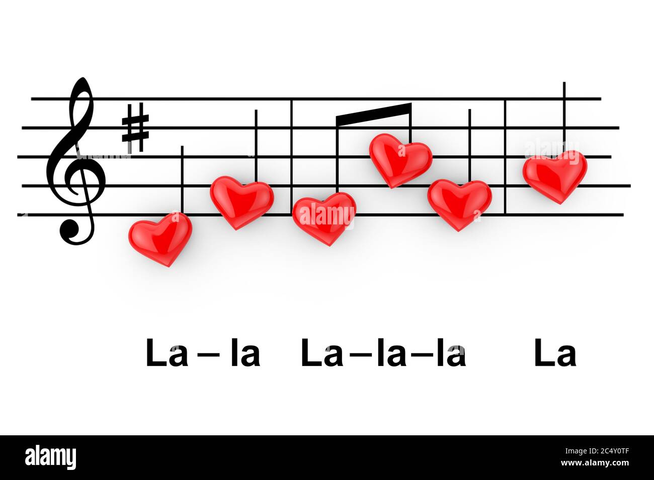 Red Hearts And Music Notes High Resolution Stock Photography And Images Alamy