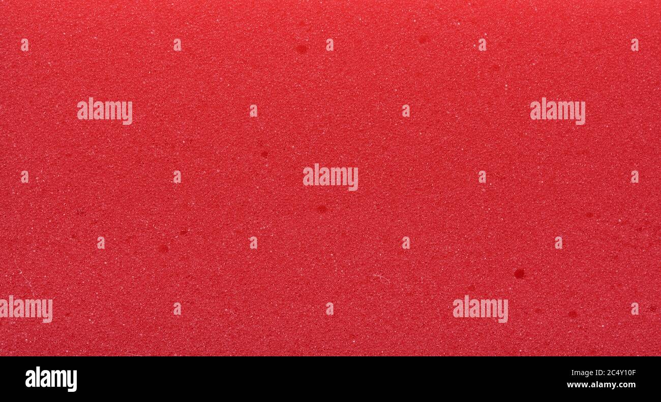 Red sponge texture background. Top view. Stock Photo