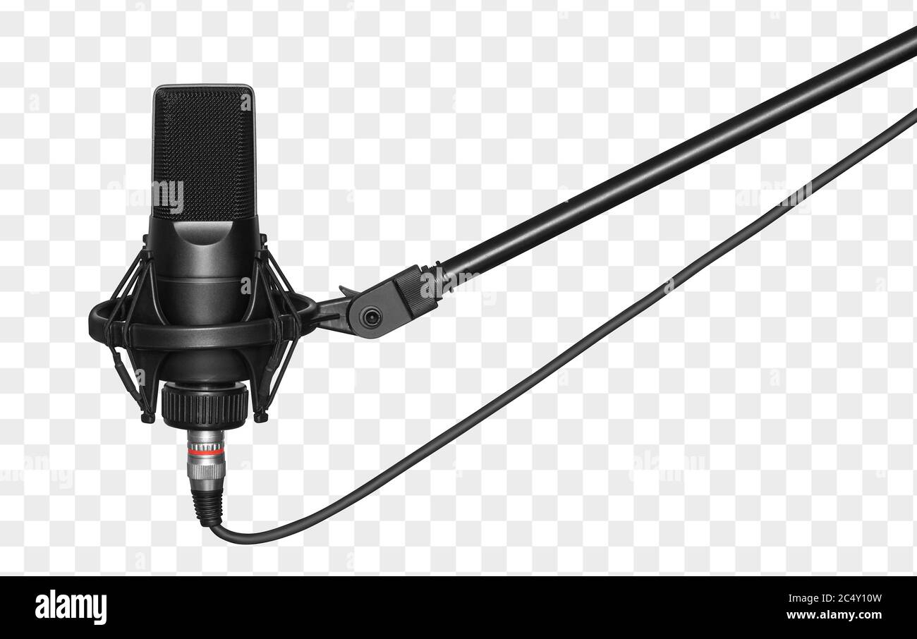 microphone isolated with clipping path. Condencer Mic for studio