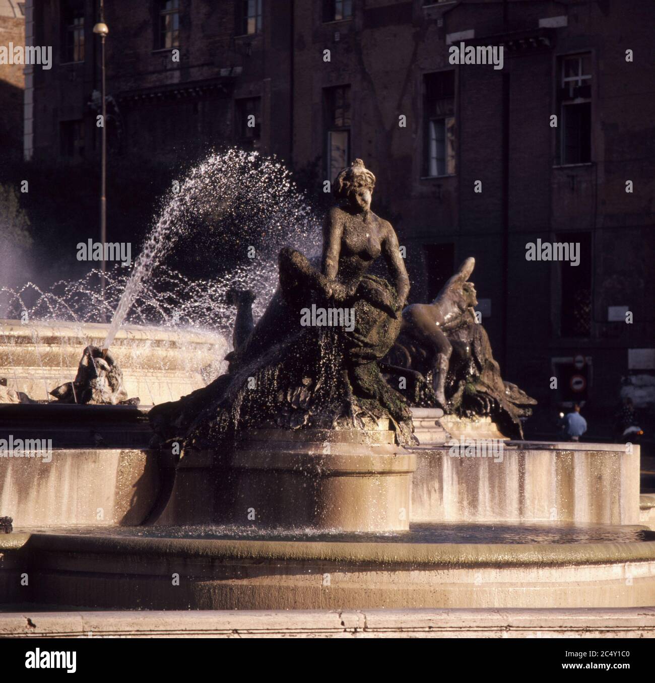 Republic Square Rome Piazza della Republica fountain, Rome, Italy Stock Photo - Alamy
