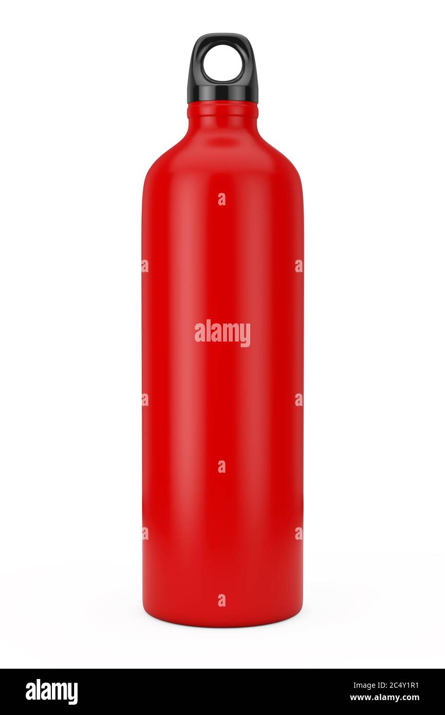 Download Red Aluminum Bike Water Sport Bottle Mockup On A White Background 3d Rendering Stock Photo Alamy