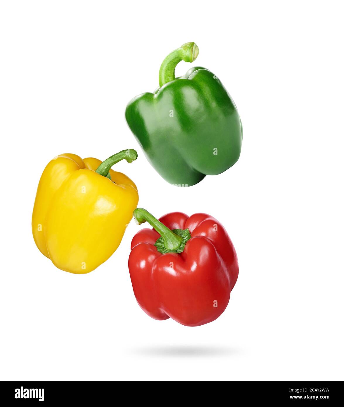 Colorful sweet peppers isolated on white background Stock Photo - Alamy