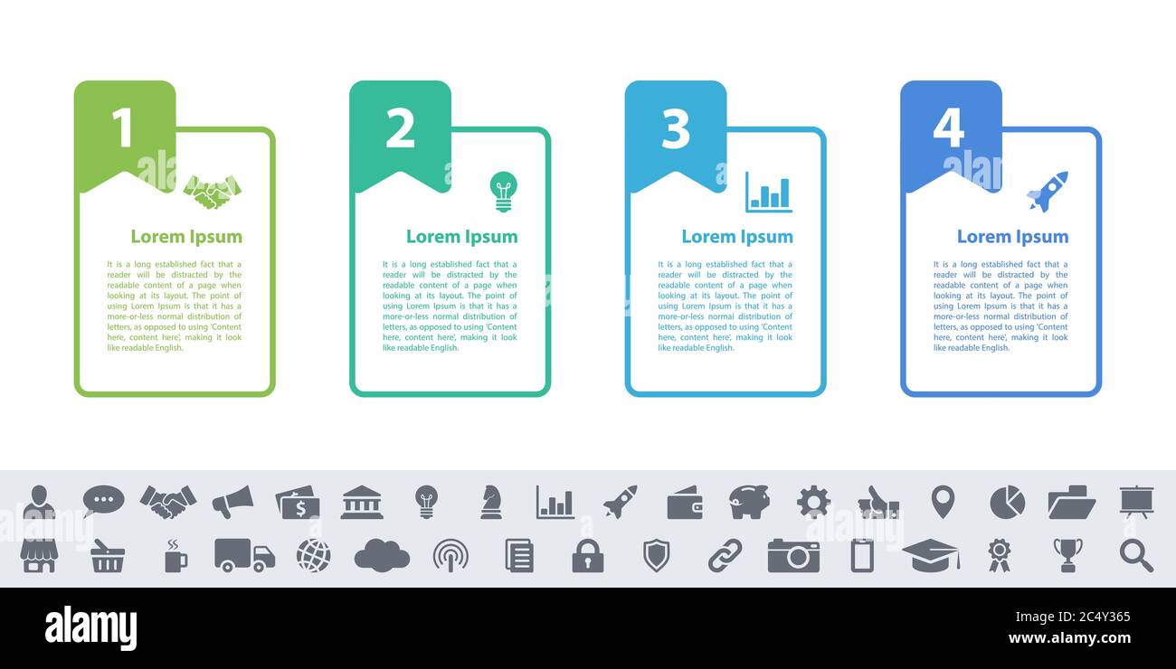 Infographic design business concept vector illustration with 4 steps or ...