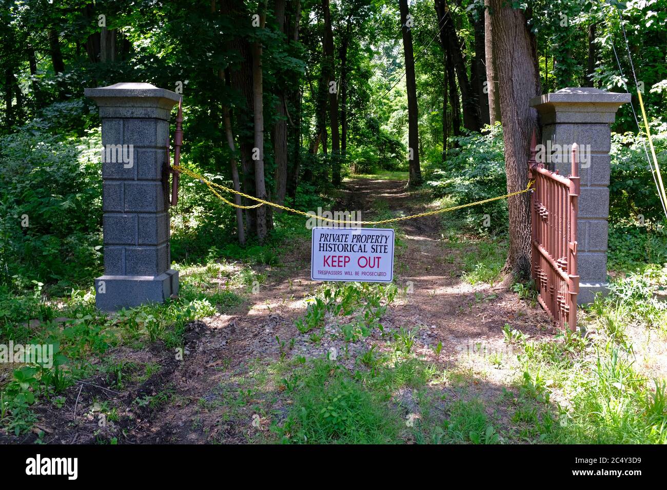 Gate to Bonaparte Park, former estate of Joseph Bonaparte, brother of