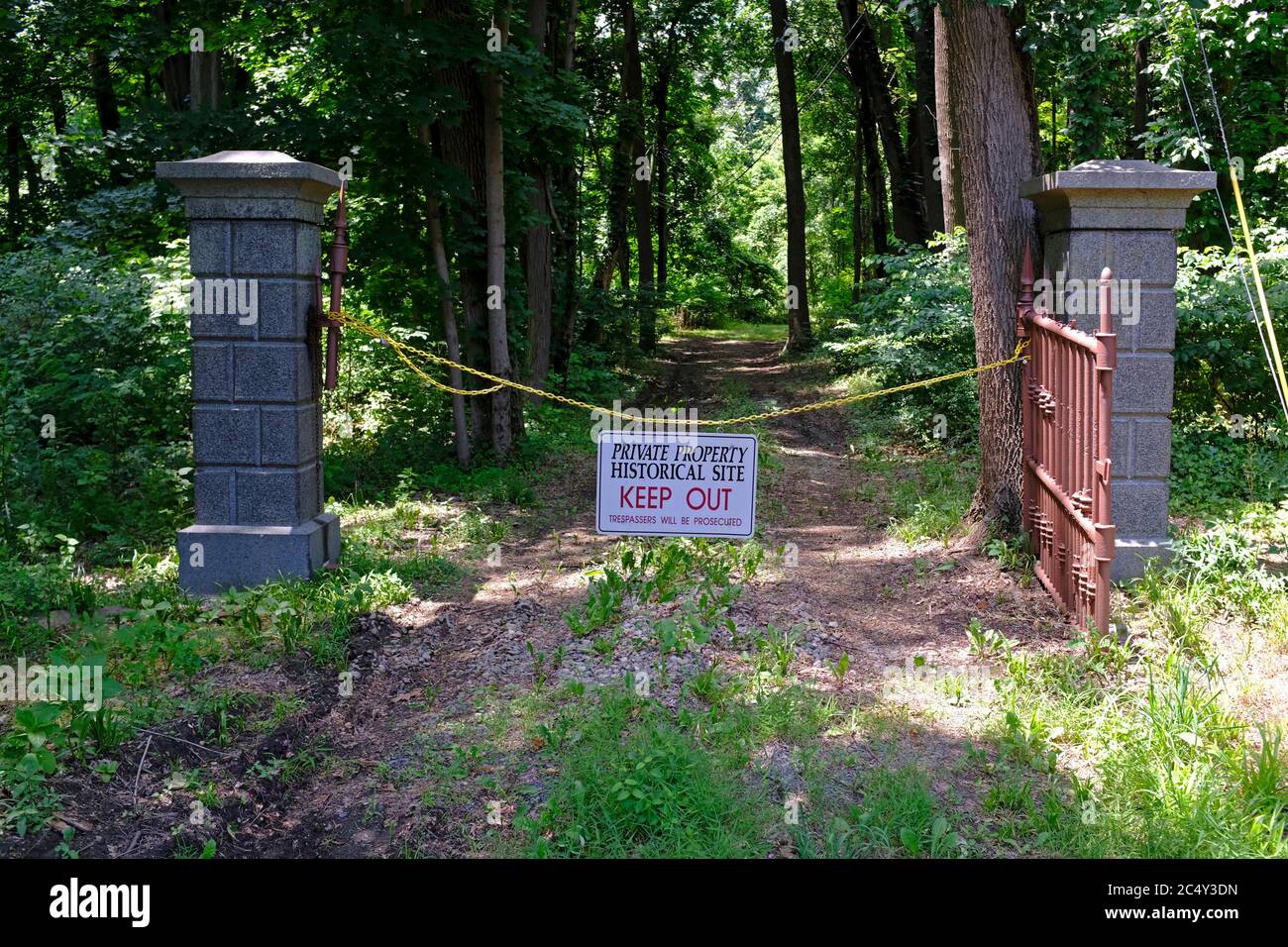 Gate to Bonaparte Park, former estate of Joseph Bonaparte, brother of