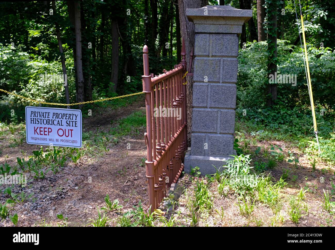 Gate to Bonaparte Park, former estate of Joseph Bonaparte, brother of