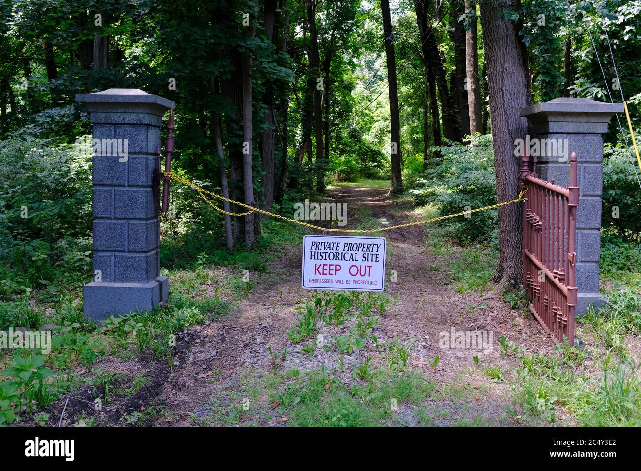 Gate to Bonaparte Park, former estate of Joseph Bonaparte, brother of