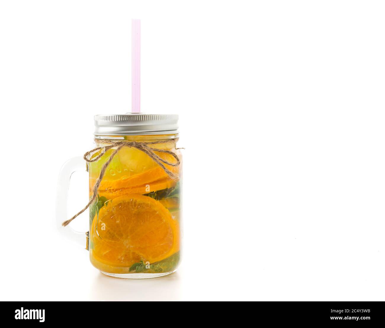 infused water on white background Stock Photo - Alamy