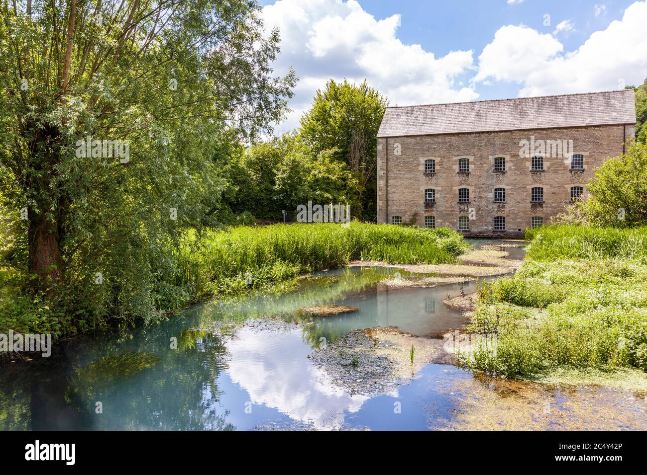 Belvedere Mill (also known as Tayloes Mill) on the River Frome in the Stroud Valleys at Chalford, Gloucestershire UK Stock Photo