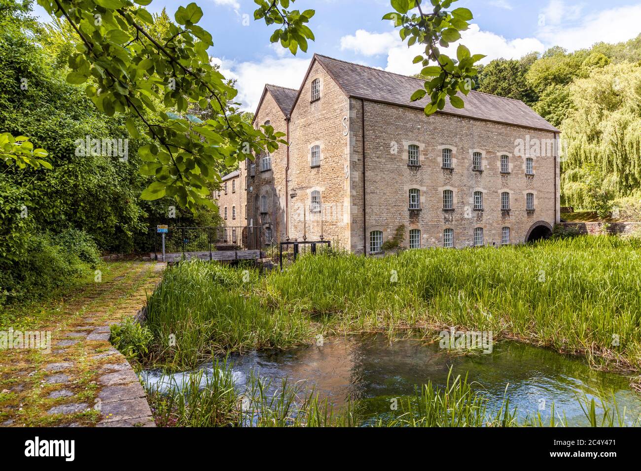 Belvedere Mill (also known as Tayloes Mill) on the River Frome in the Stroud Valleys at Chalford, Gloucestershire UK Stock Photo