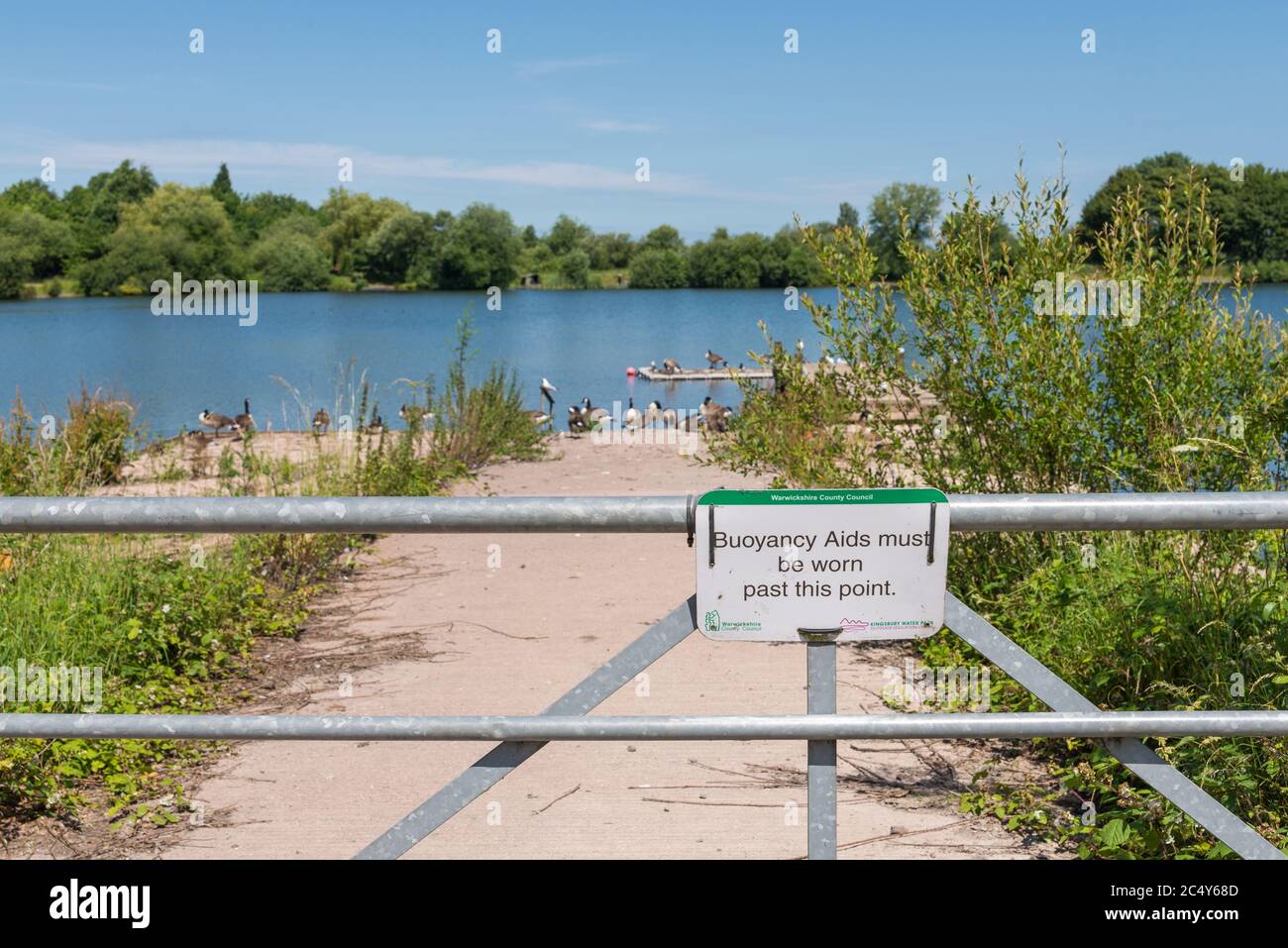 Broomy Croft Pool at Kingsbury Water Park, a 600 acre country park in North Warwickshire, UK Stock Photo