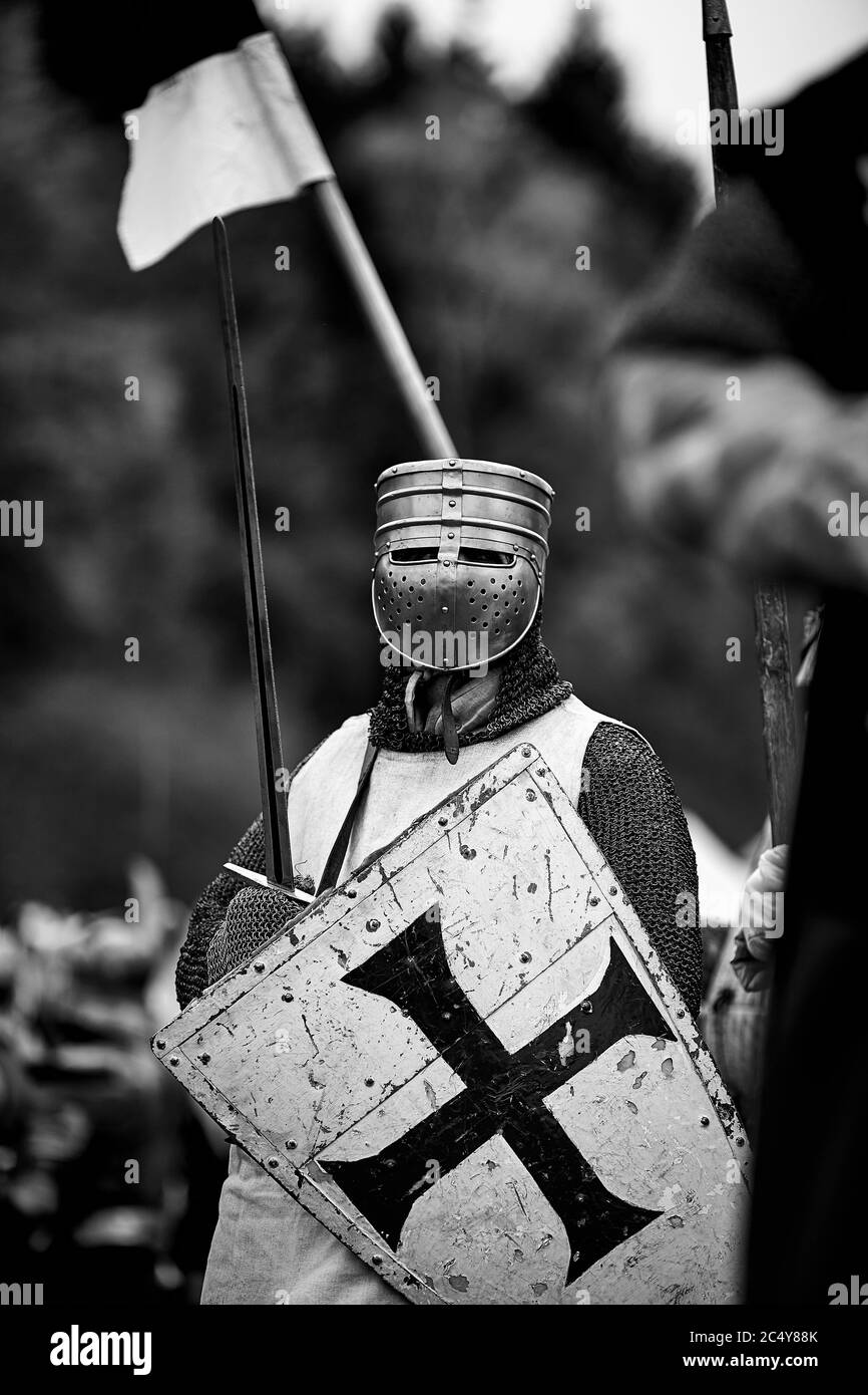 Medieval fighter Black and White Stock Photos & Images - Alamy