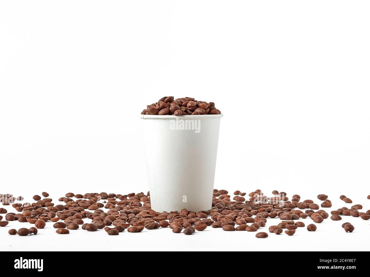 Paper cup with coffee. Recycling paper. caring about the environment Stock Photo