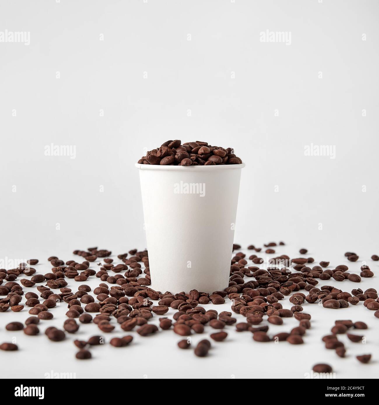 Coffee in paper Cup on white background Stock Photo - Alamy
