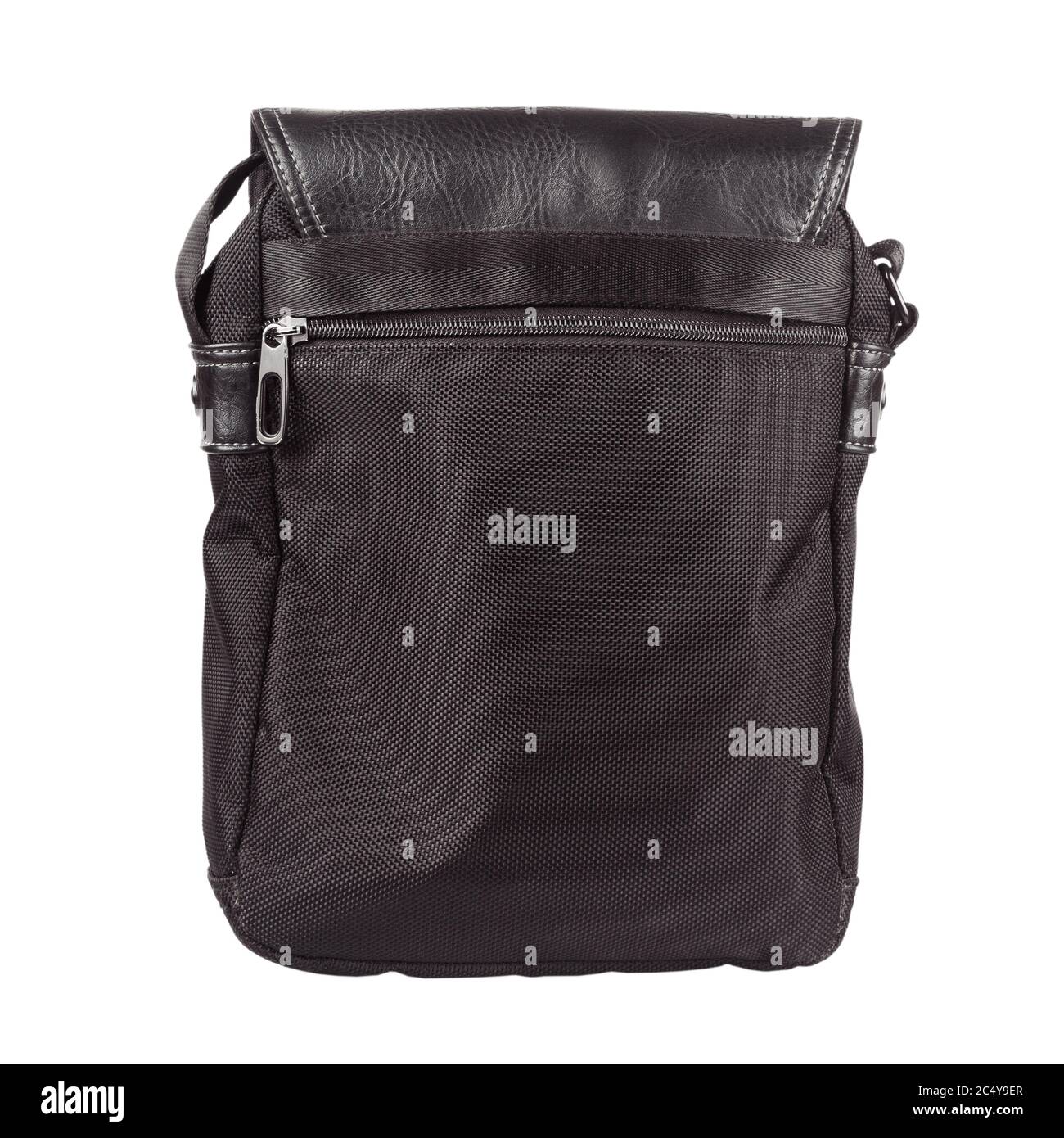 Black leather messenger bag hi-res stock photography and images - Alamy