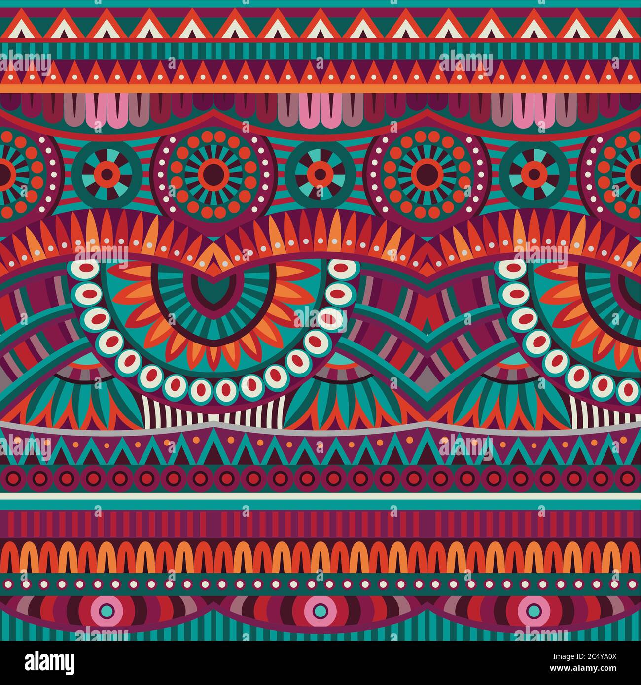 Abstract vector tribal ethnic seamless pattern Stock Vector Image & Art ...