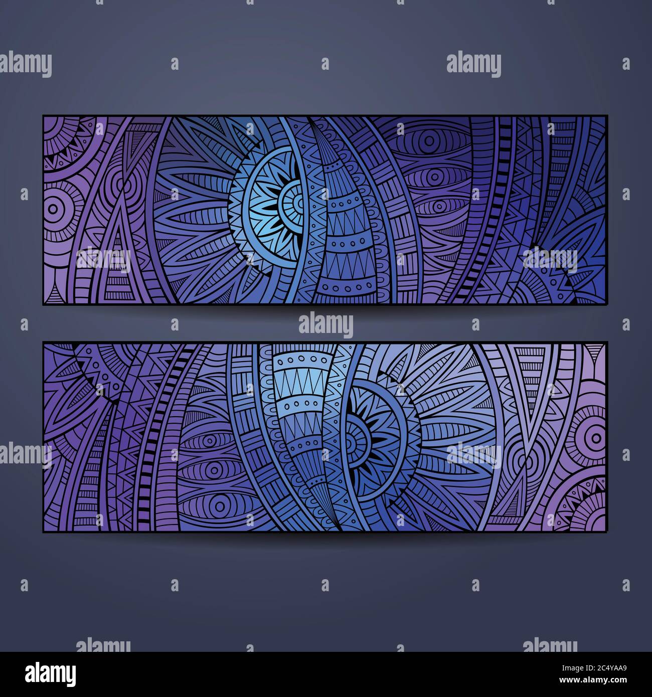 Abstract vector ethnic pattern cards set Stock Vector Image & Art - Alamy