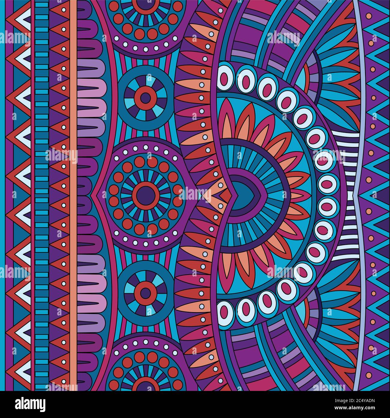 Abstract vector tribal ethnic background seamless Stock Vector Image ...