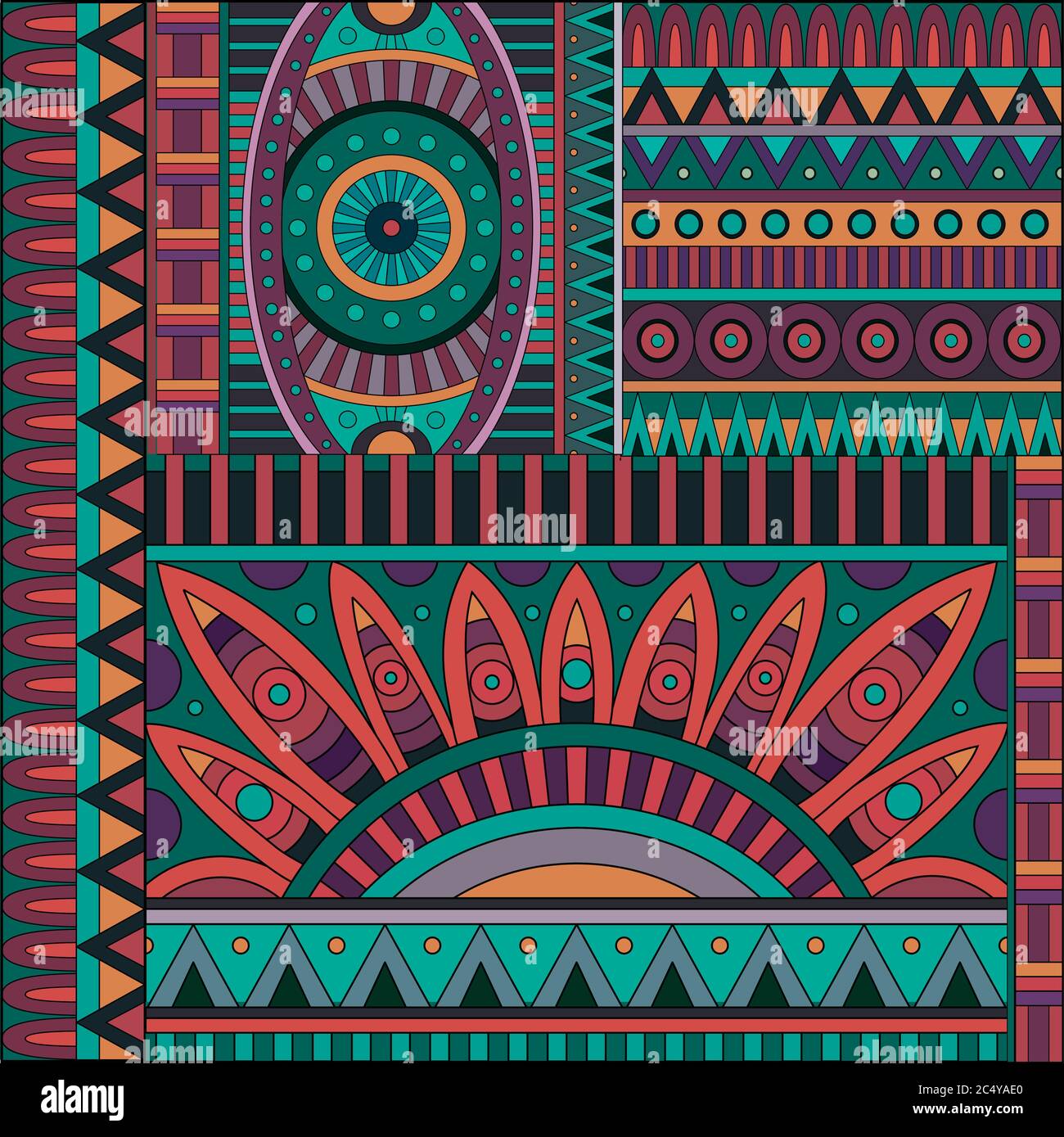 Abstract vector tribal ethnic background Stock Vector Image & Art - Alamy