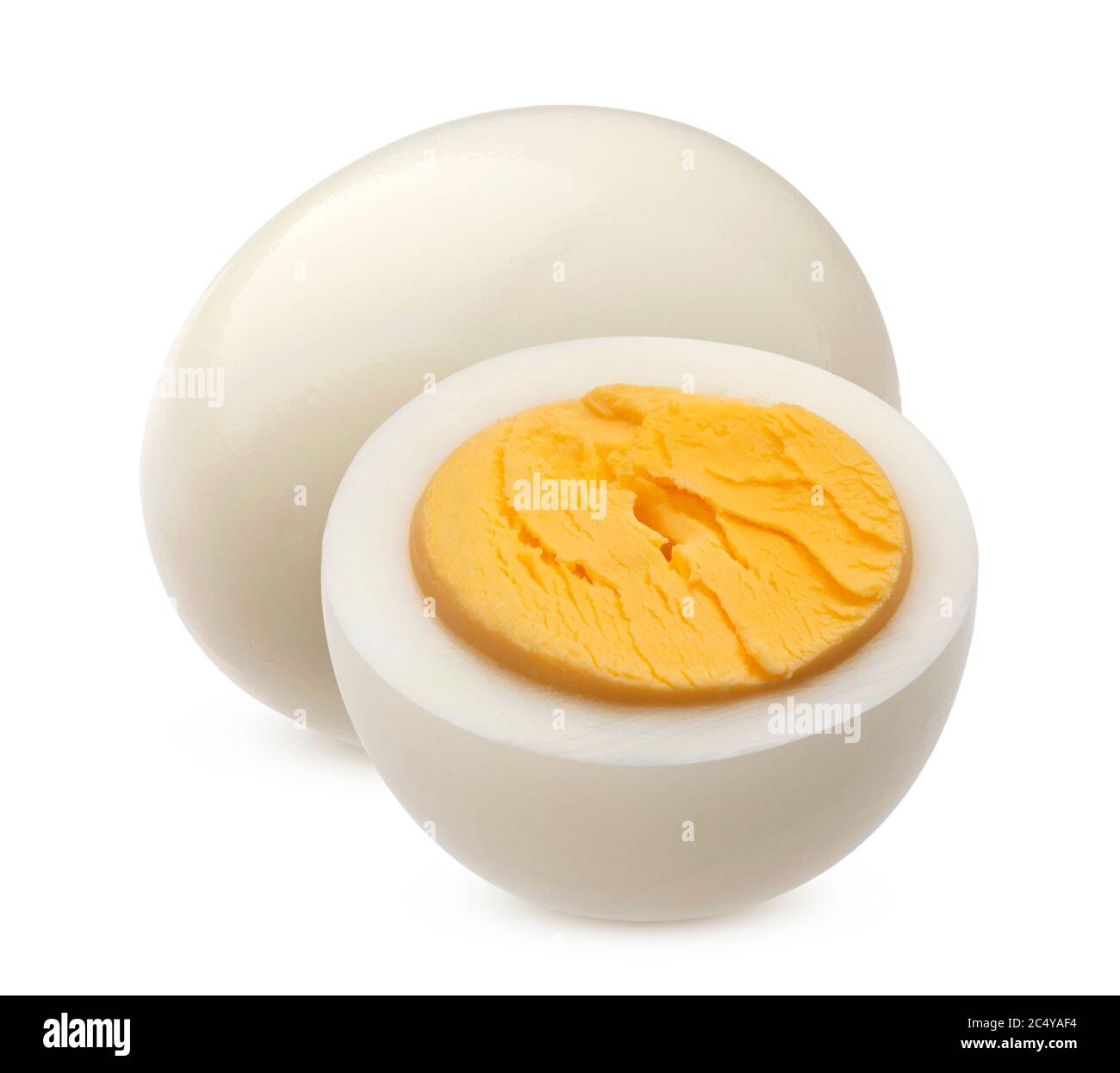 Hard boiled chicken eggs isolated on white background Stock Photo Alamy